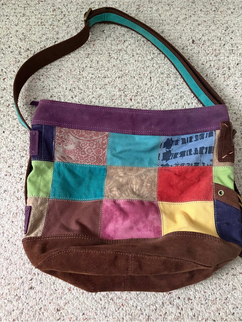 Vintage Lucky Brand Patchwork Shoulder Bag